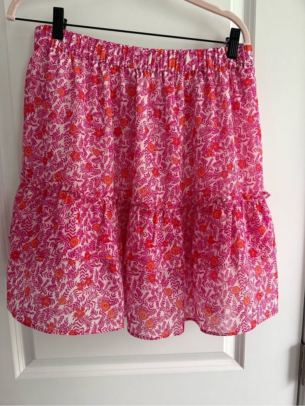 J. Crew Pink and Orange Floral Mini Skirt